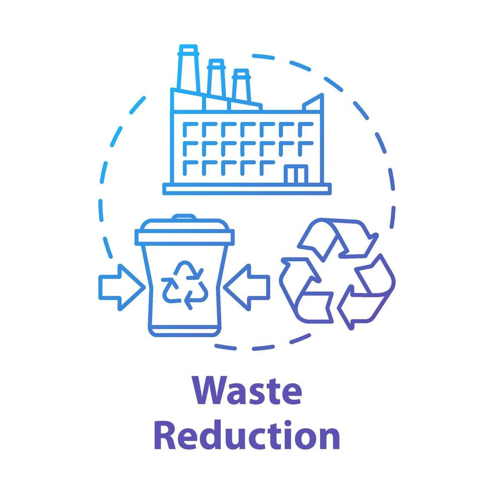 Waste reduction concept icon vector