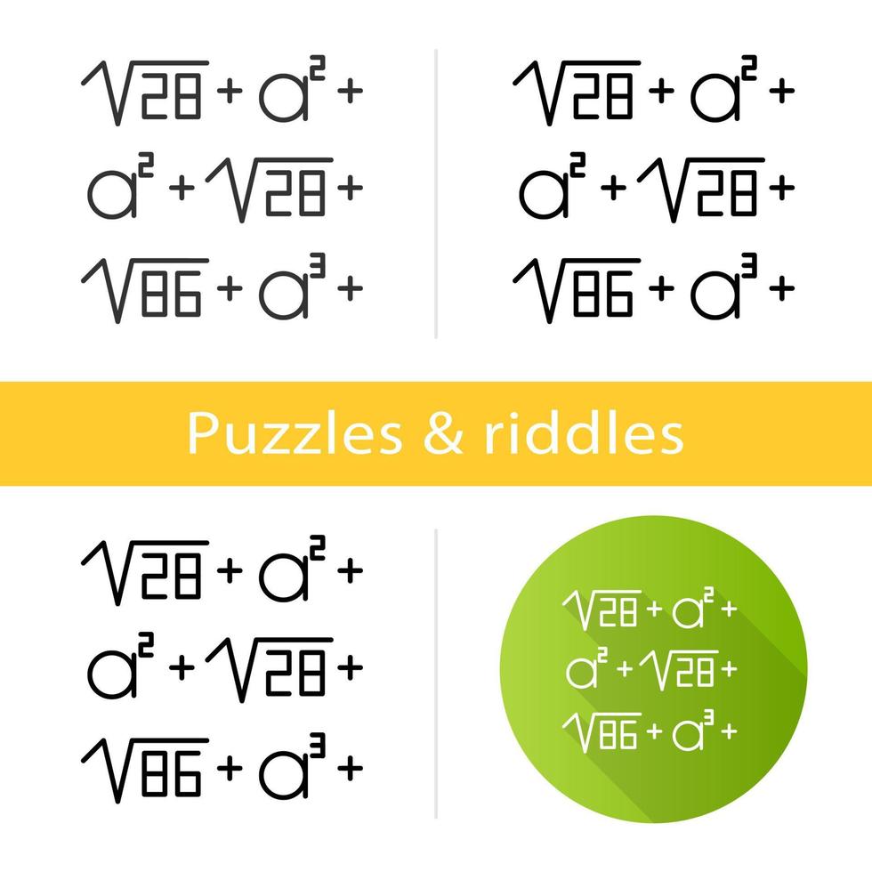 Mathematical problem icon vector