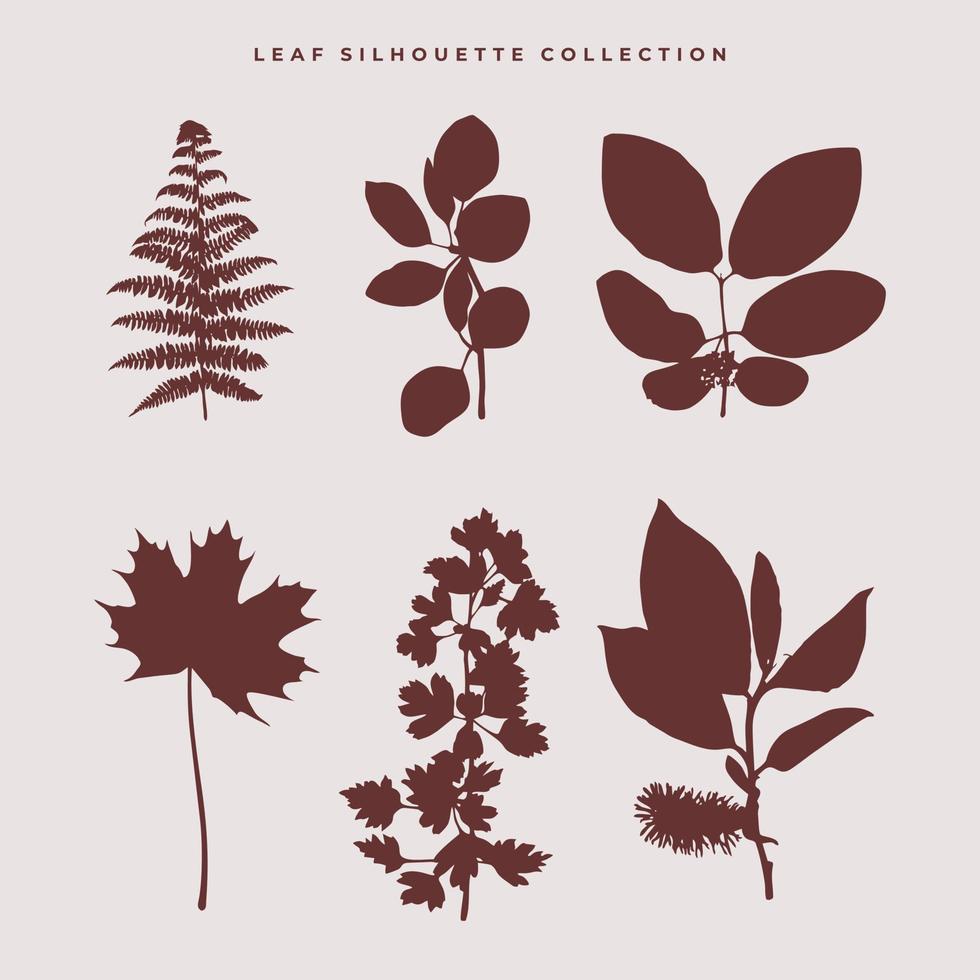 leaf silhouette vector collection