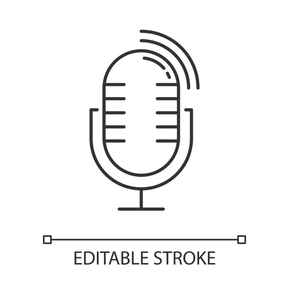 Dynamic microphone linear icon 3485713 Vector Art at Vecteezy