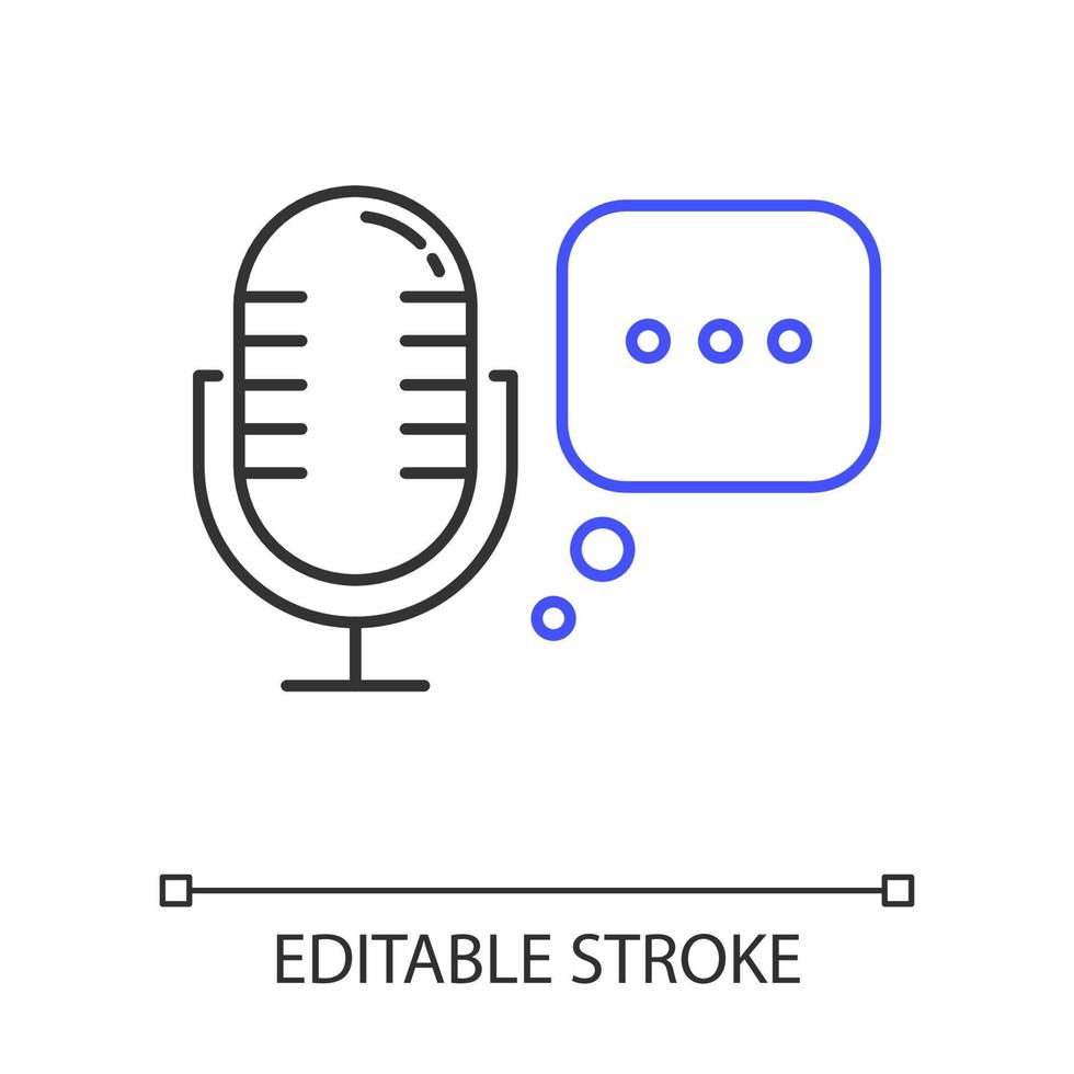 Voice recorder linear icon 3485714 Vector Art at Vecteezy