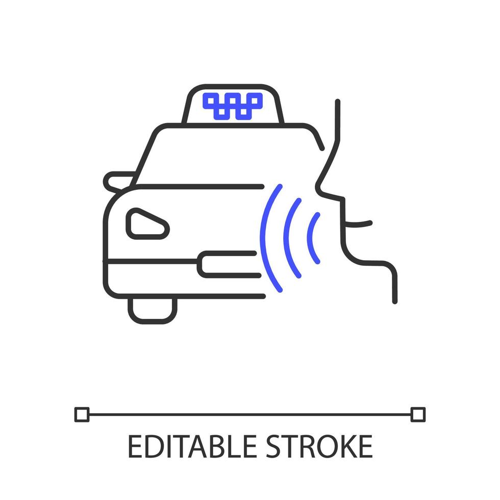 Taxi call linear icon vector