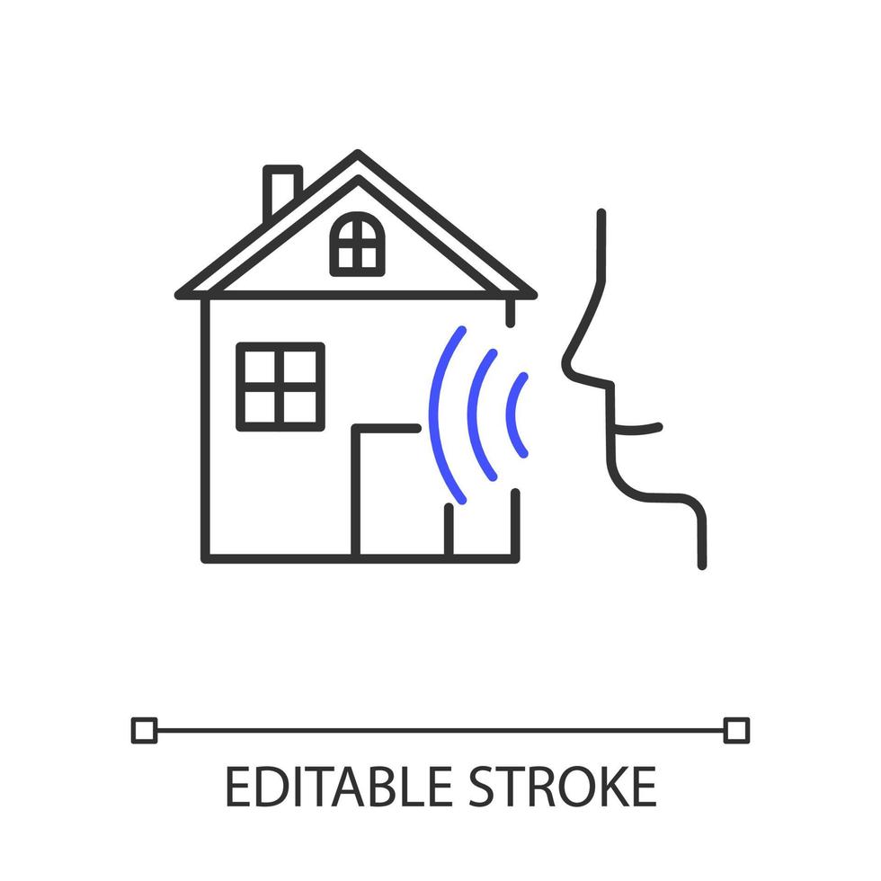 Smart home control linear icon vector