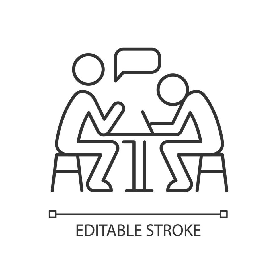 Attitudinal barriers linear icon vector