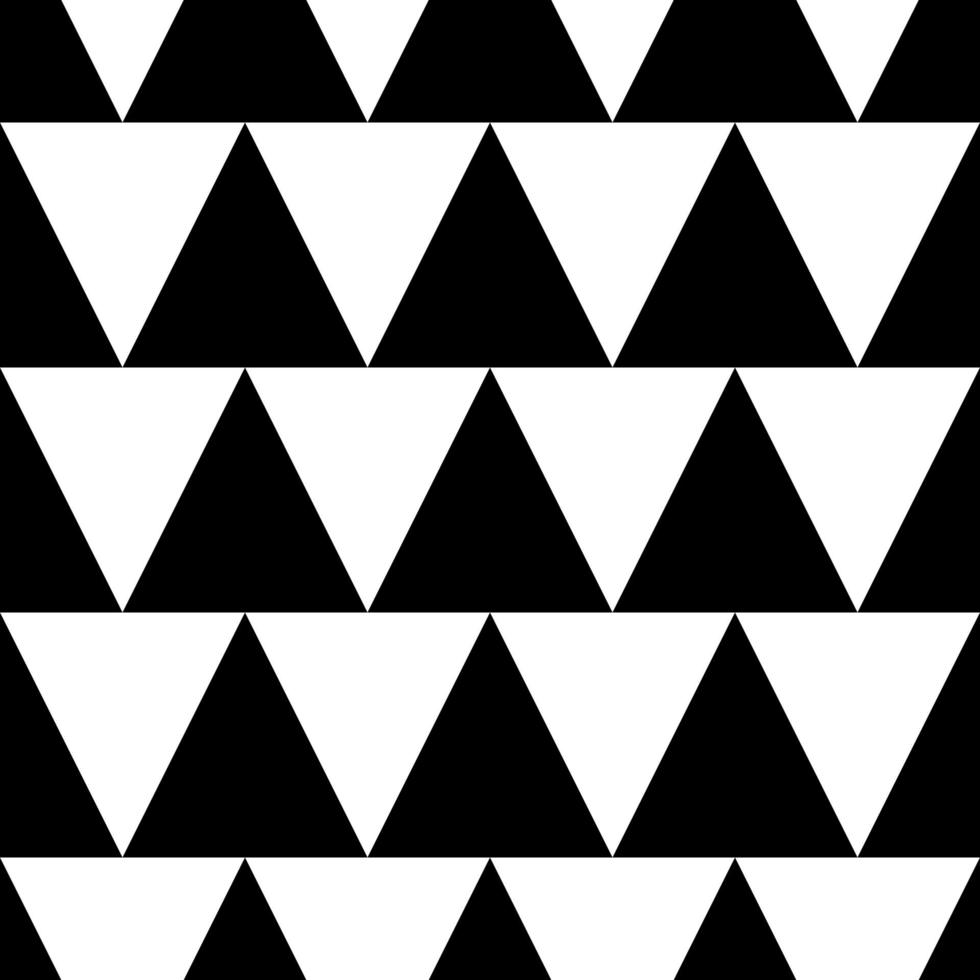 seamless black and white pattern with triangles. vector illustration