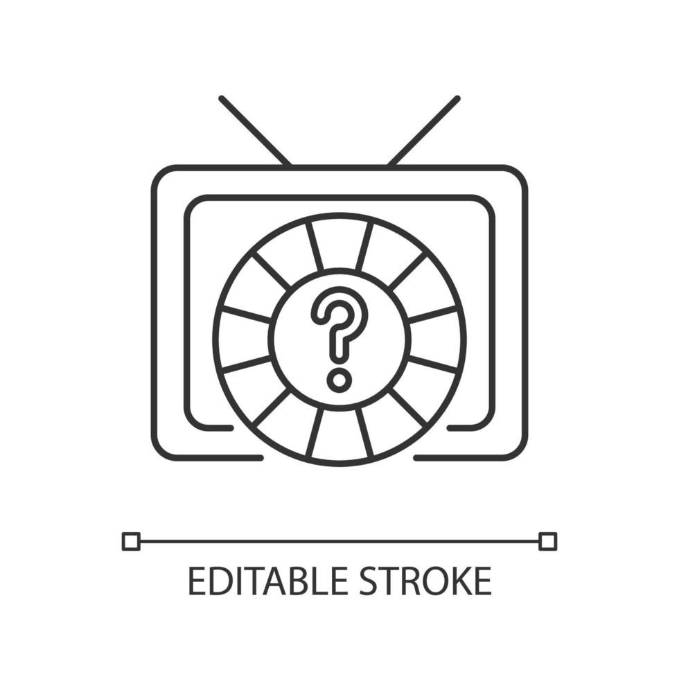 Game show linear icon vector