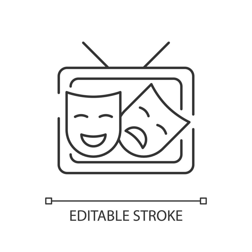 TV drama linear icon vector