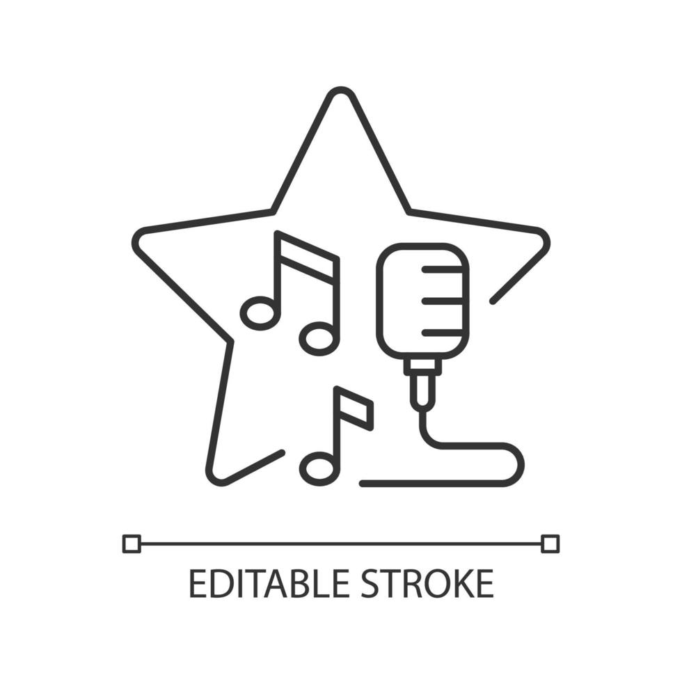 Open microphone shows linear icon vector