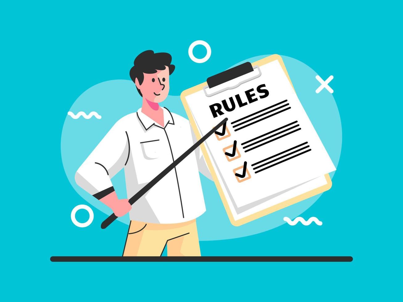 Business list of rules reading guidance making checklist vector