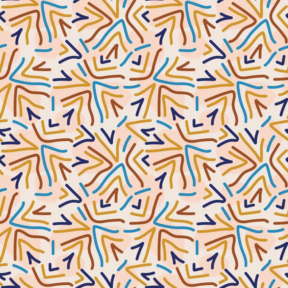 líneas curvas abstractas diseño de patrones sin fisuras vector