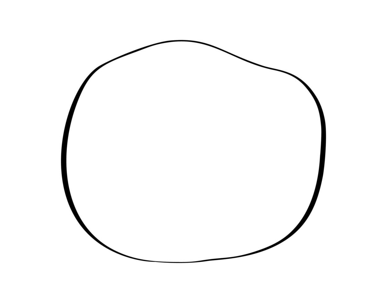 garabato dibujado a mano garabato círculo arte línea marco vector