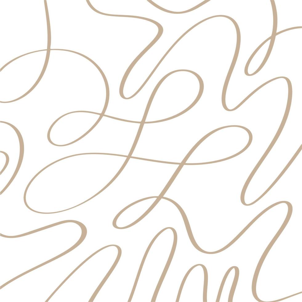 Stylish abstract pattern with brown geometric tangled lines vector