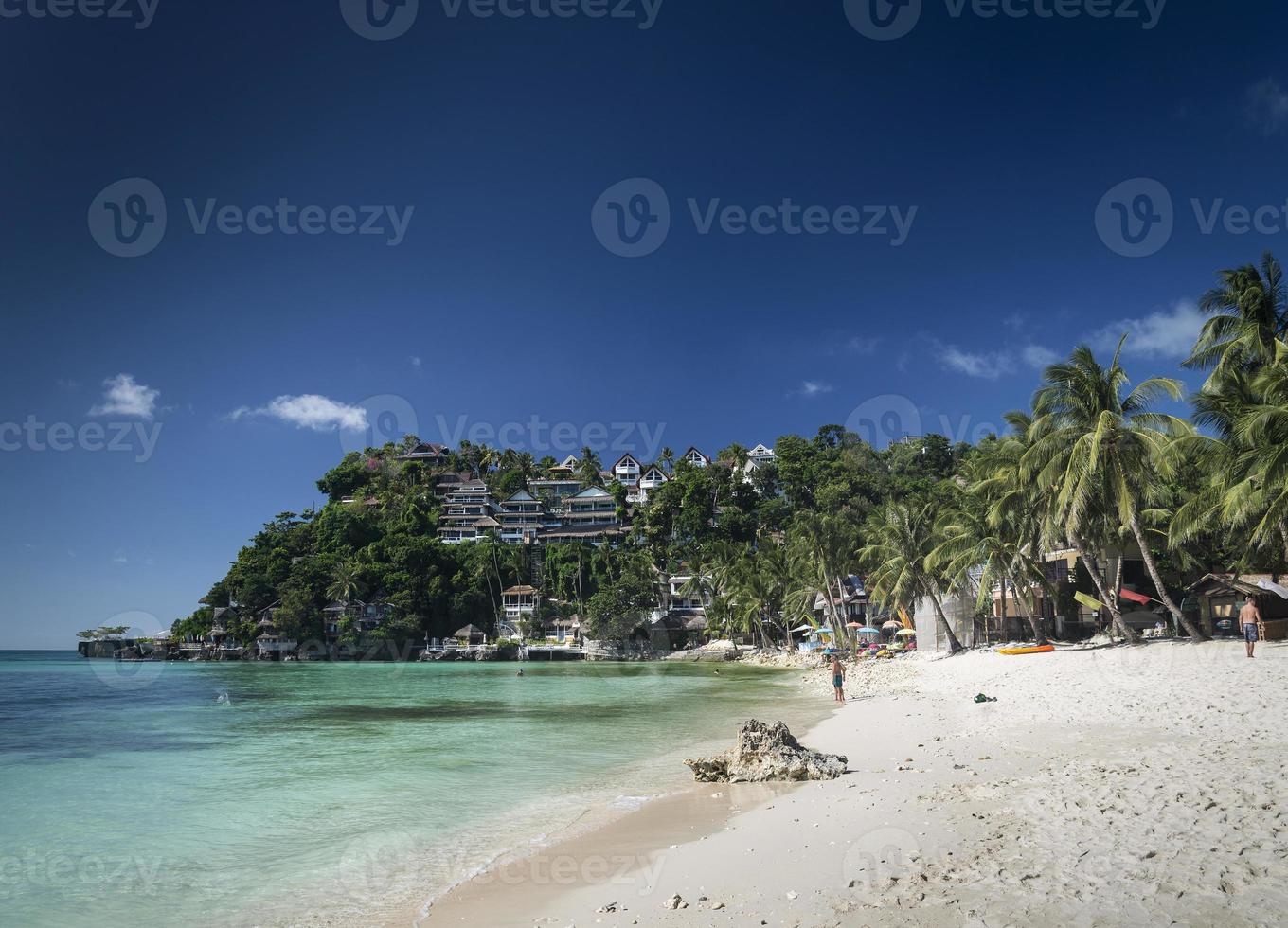 Diniwid resort beach view en el paraíso tropical de la isla de Boracay, Filipinas foto