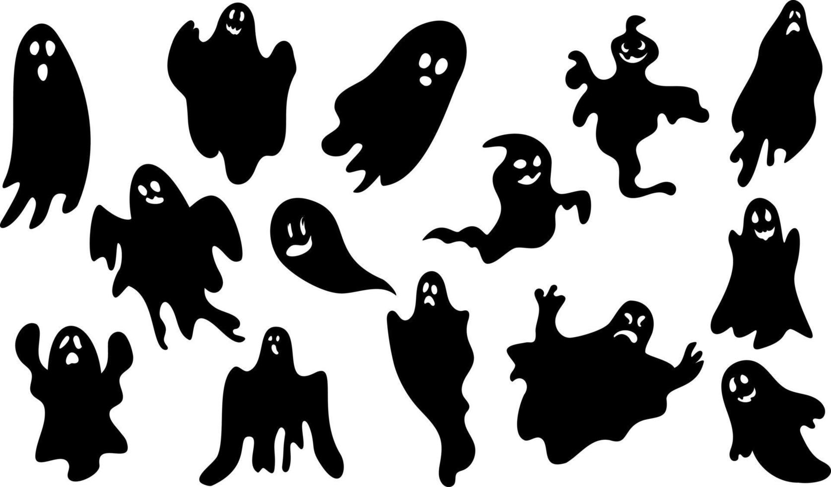 Vector of the Halloween Ghosts