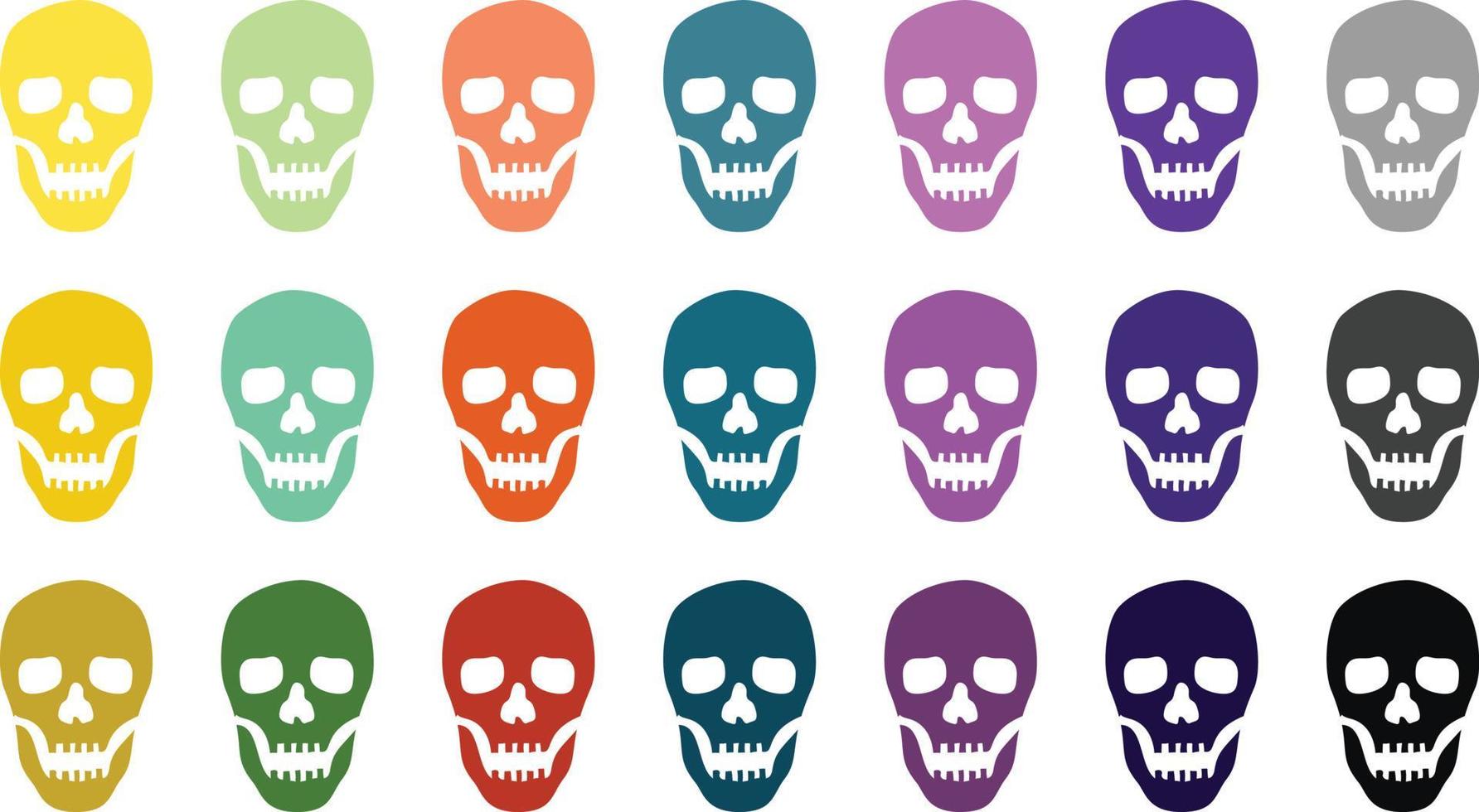 Vector Of the Halloween Colorful Skul