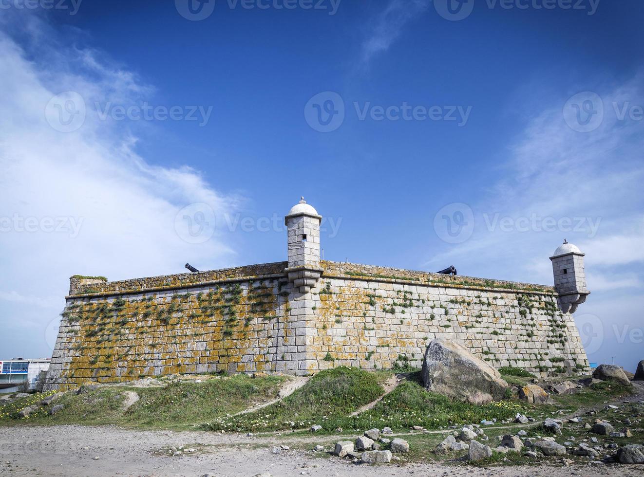 Castelo do Queijo fort emblemático en la costa de Porto Portugal foto