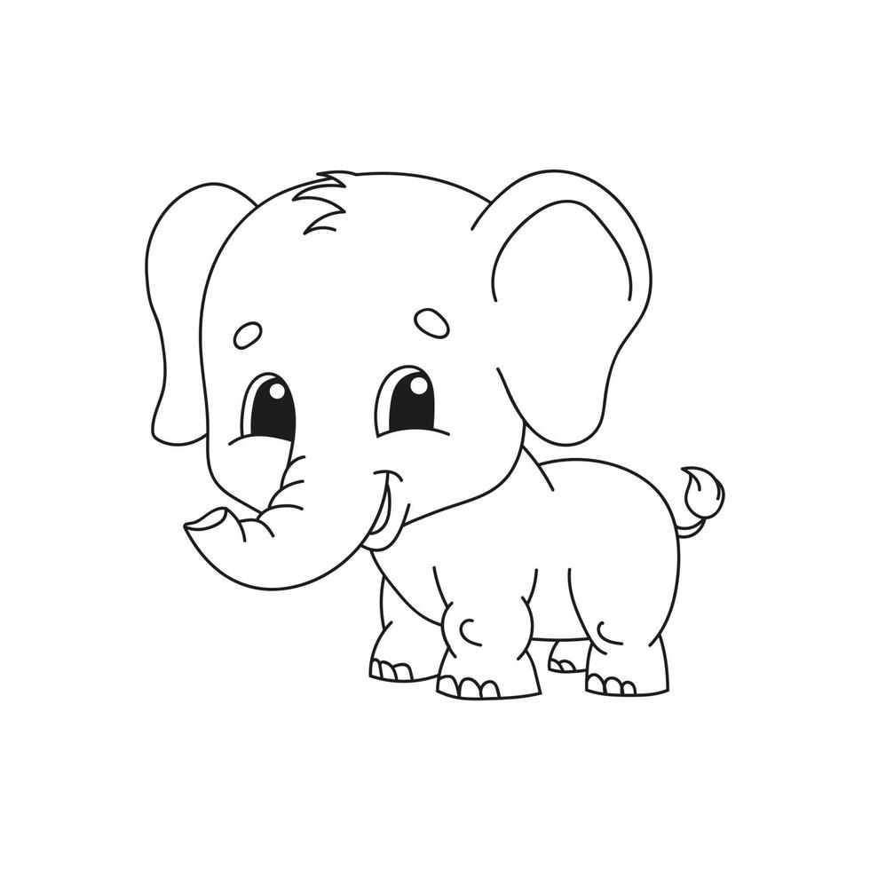 Coloring book for kids. Cheerful character. Vector illustration. Cute ...