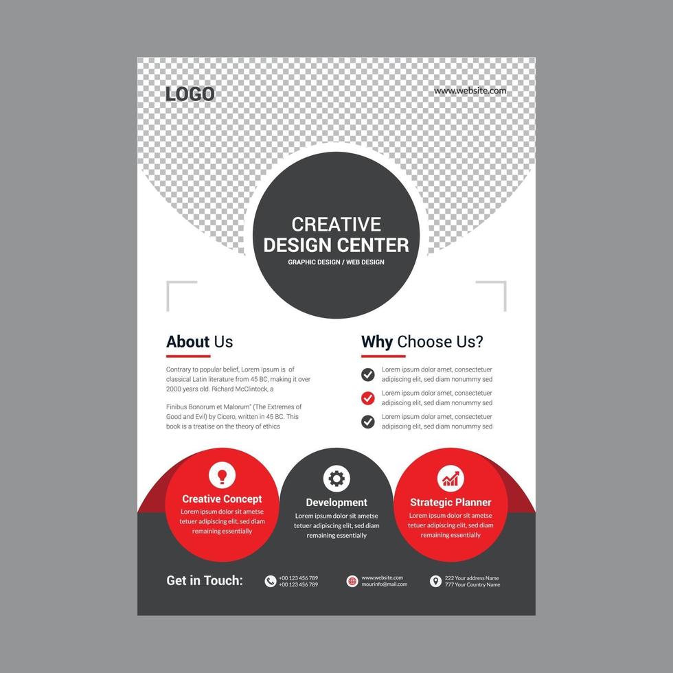 Corporate business flyer template vector