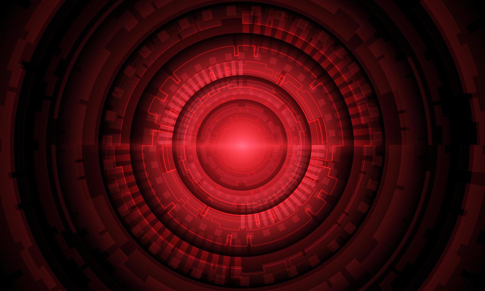 Abstract red system circle circuit cyber futuristic technology vector background