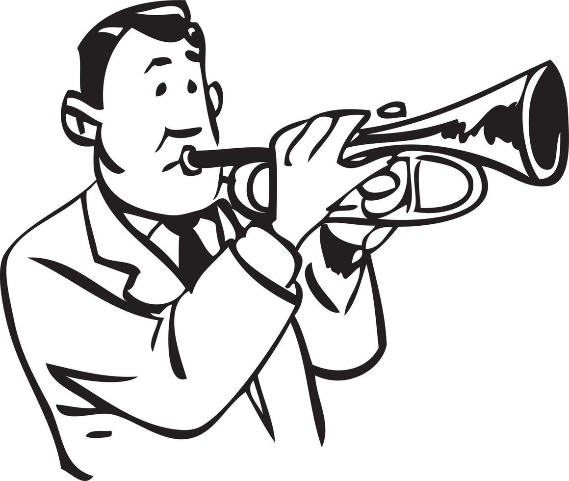A trumpet player 3487300 Vector Art at Vecteezy
