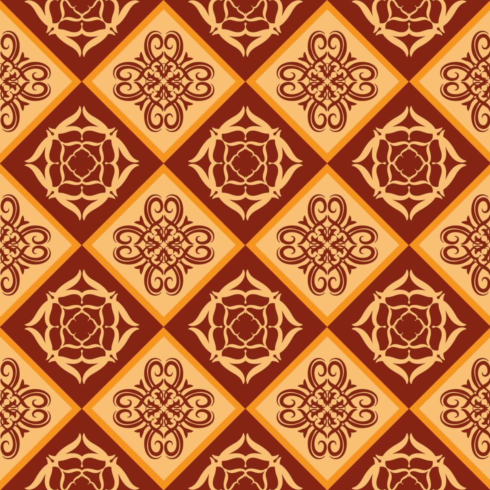 Traditional Seamles Pattern Retro Style vector