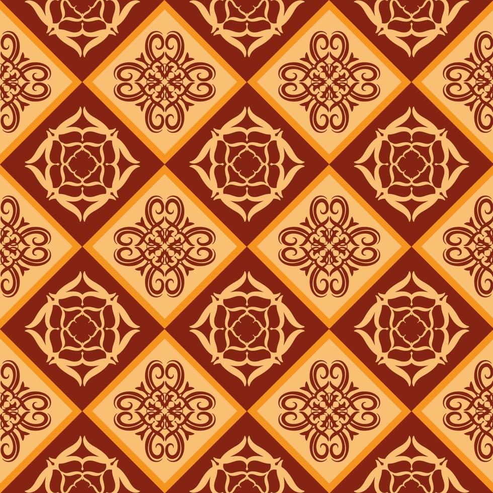 Traditional Seamles Pattern Retro Style vector