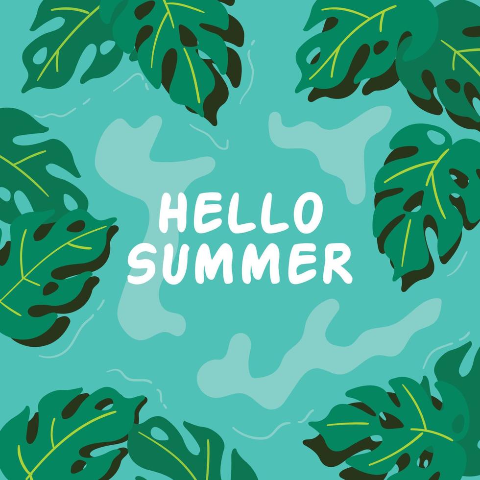 banner de hola verano vector