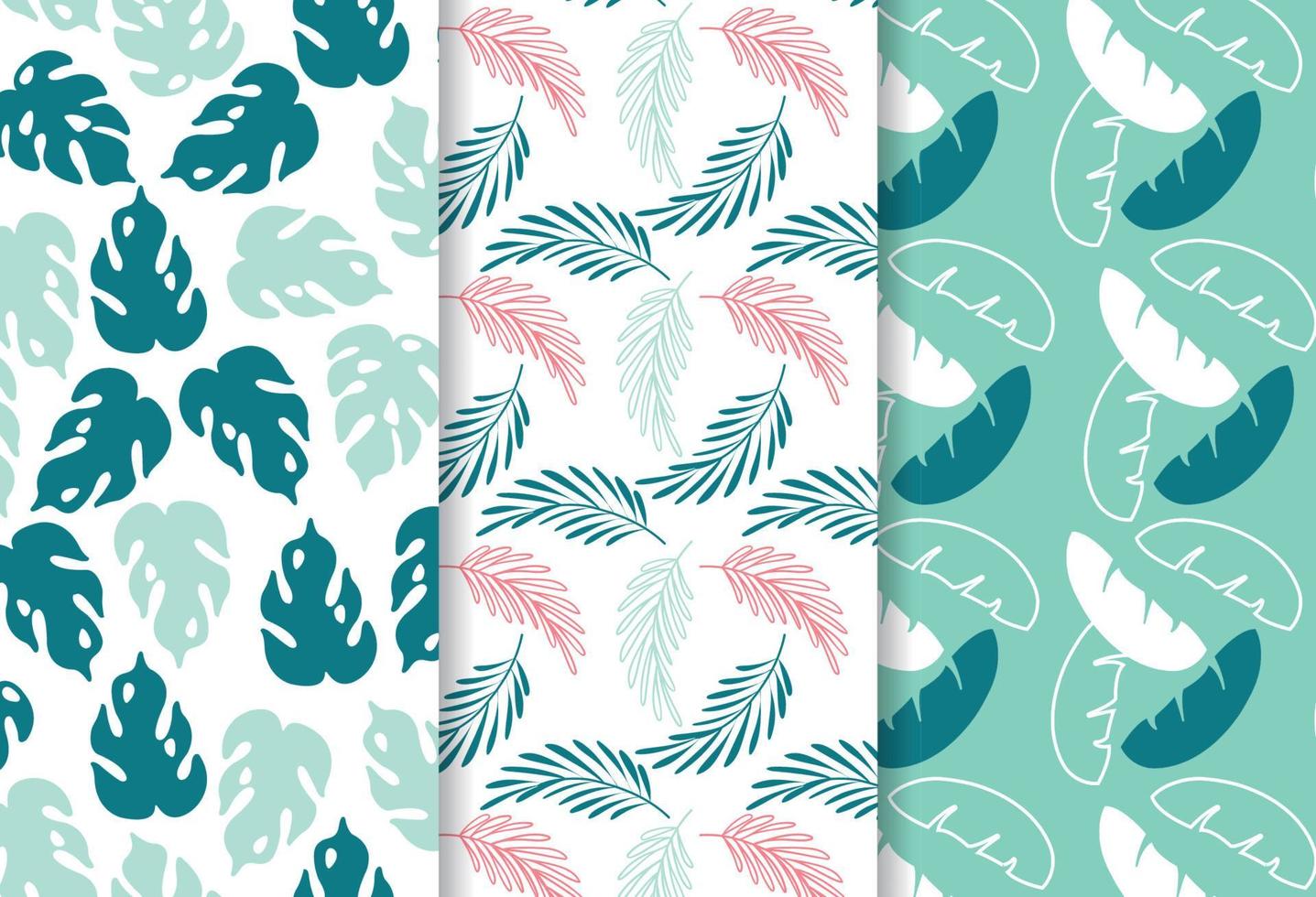 Seamless pattern of summer leaf vector