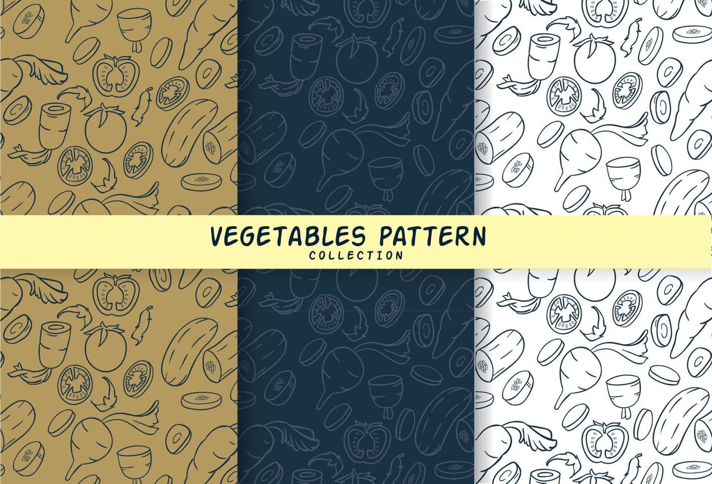 Seamless pattern of vegetable vector