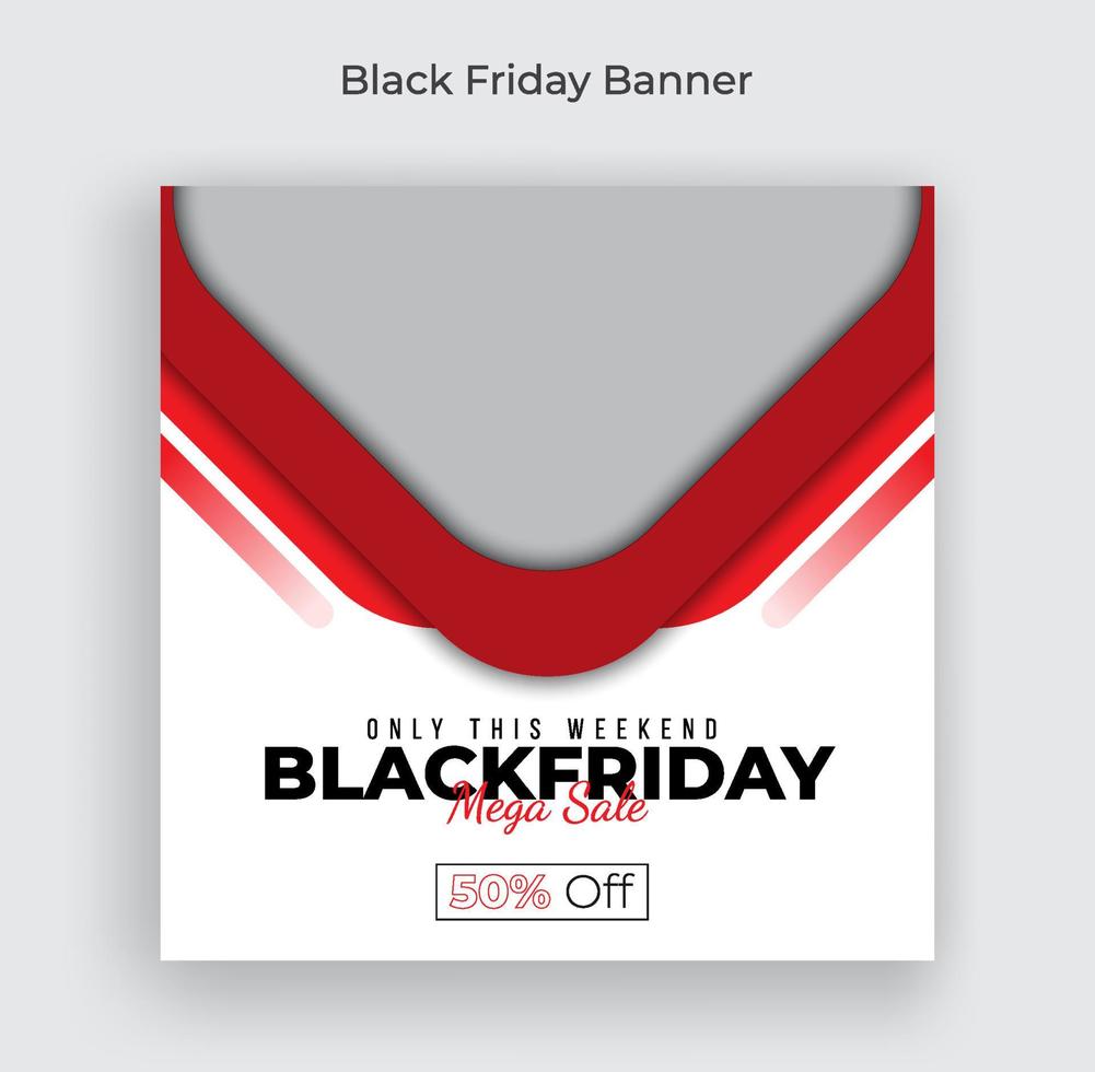 Black Friday weekend sale Social media Banner post and web banner pro vector