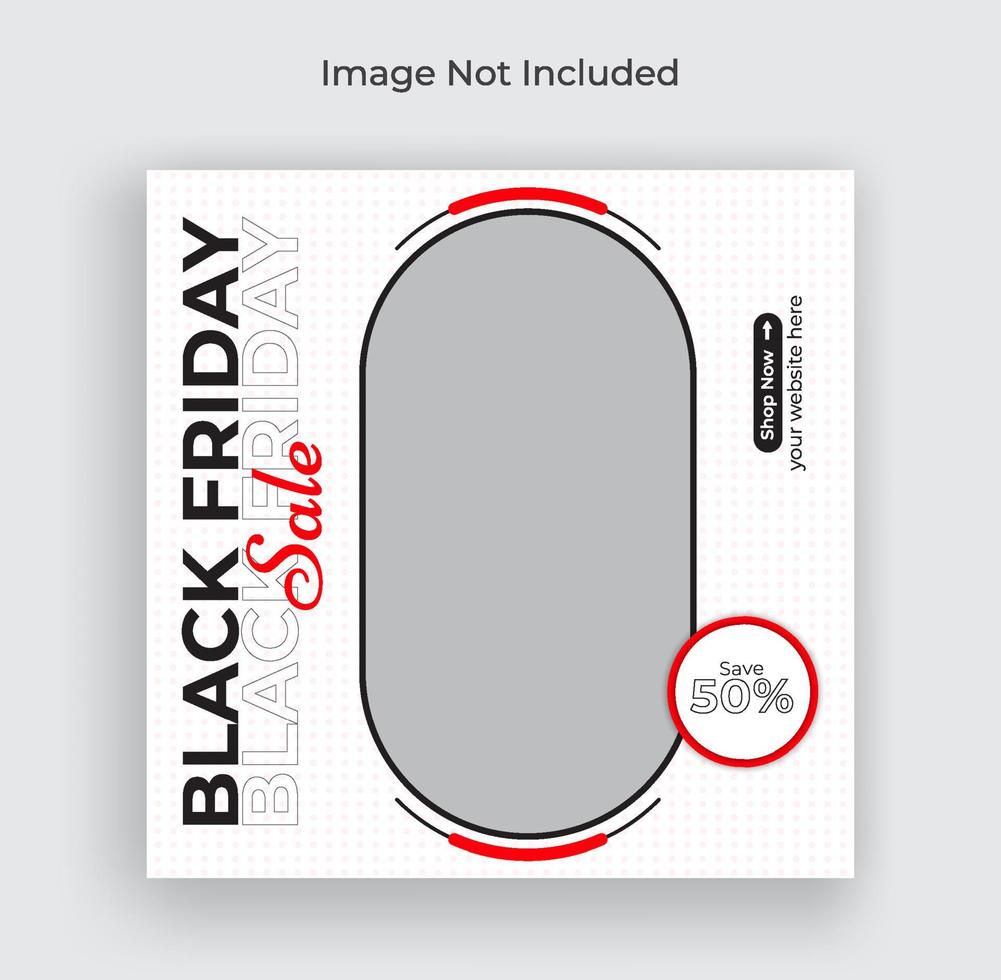 Black Friday weekend sale Social media Banner post and web banner pro vector