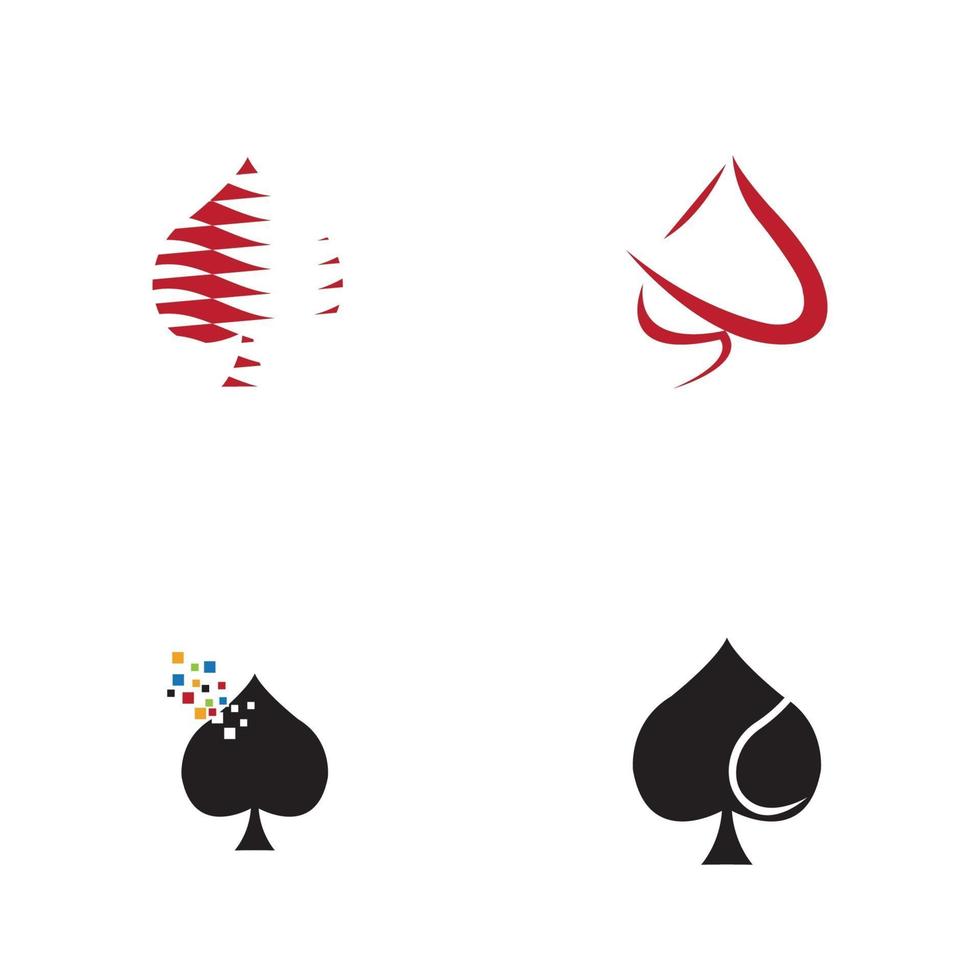 Ace of Spades icon logo design template vector