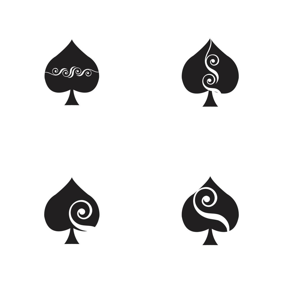 Ace of Spades icon logo design template vector