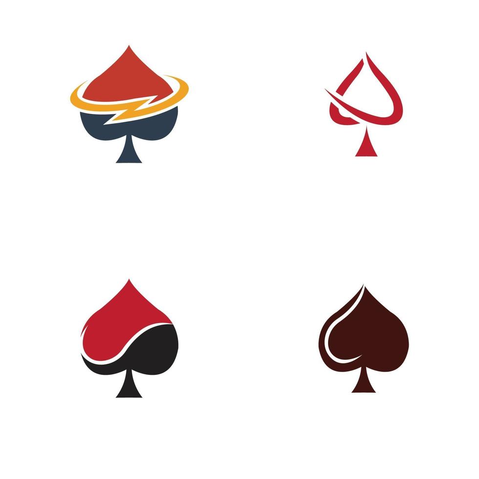 Ace of Spades icon logo design template vector