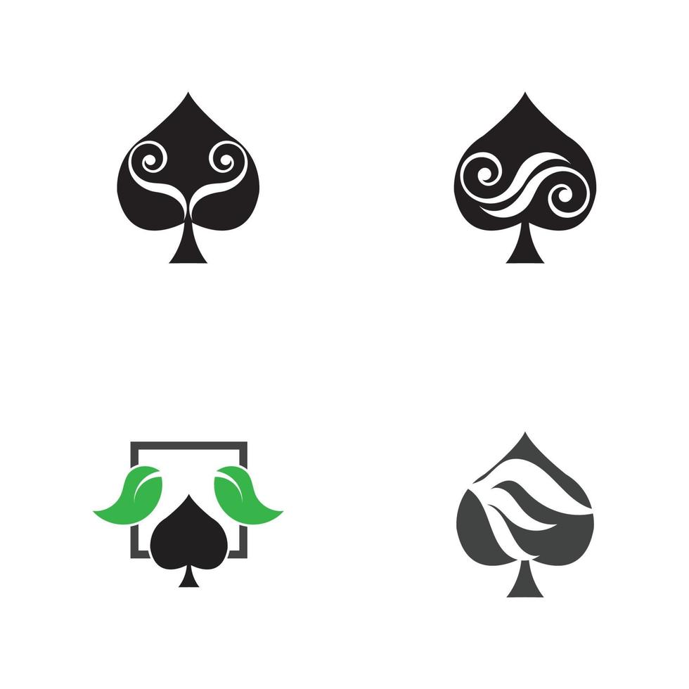 Ace of Spades icon logo design template vector