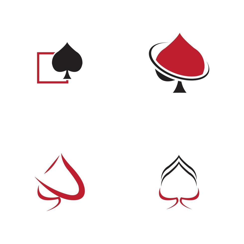 Ace of Spades icon logo design template vector