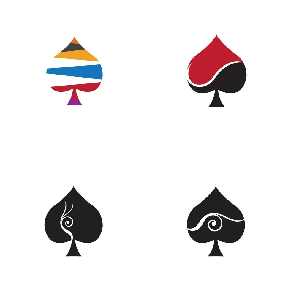 Ace of Spades icon logo design template vector