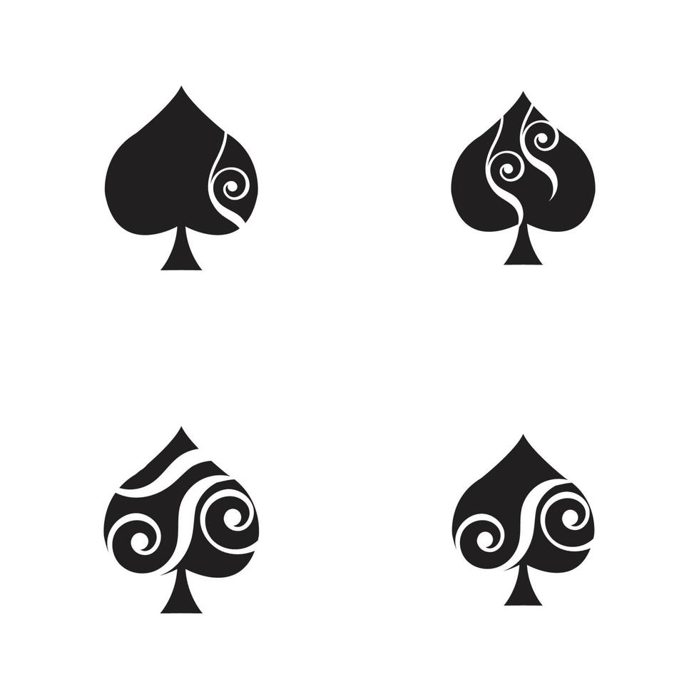 Ace of Spades icon logo design template vector