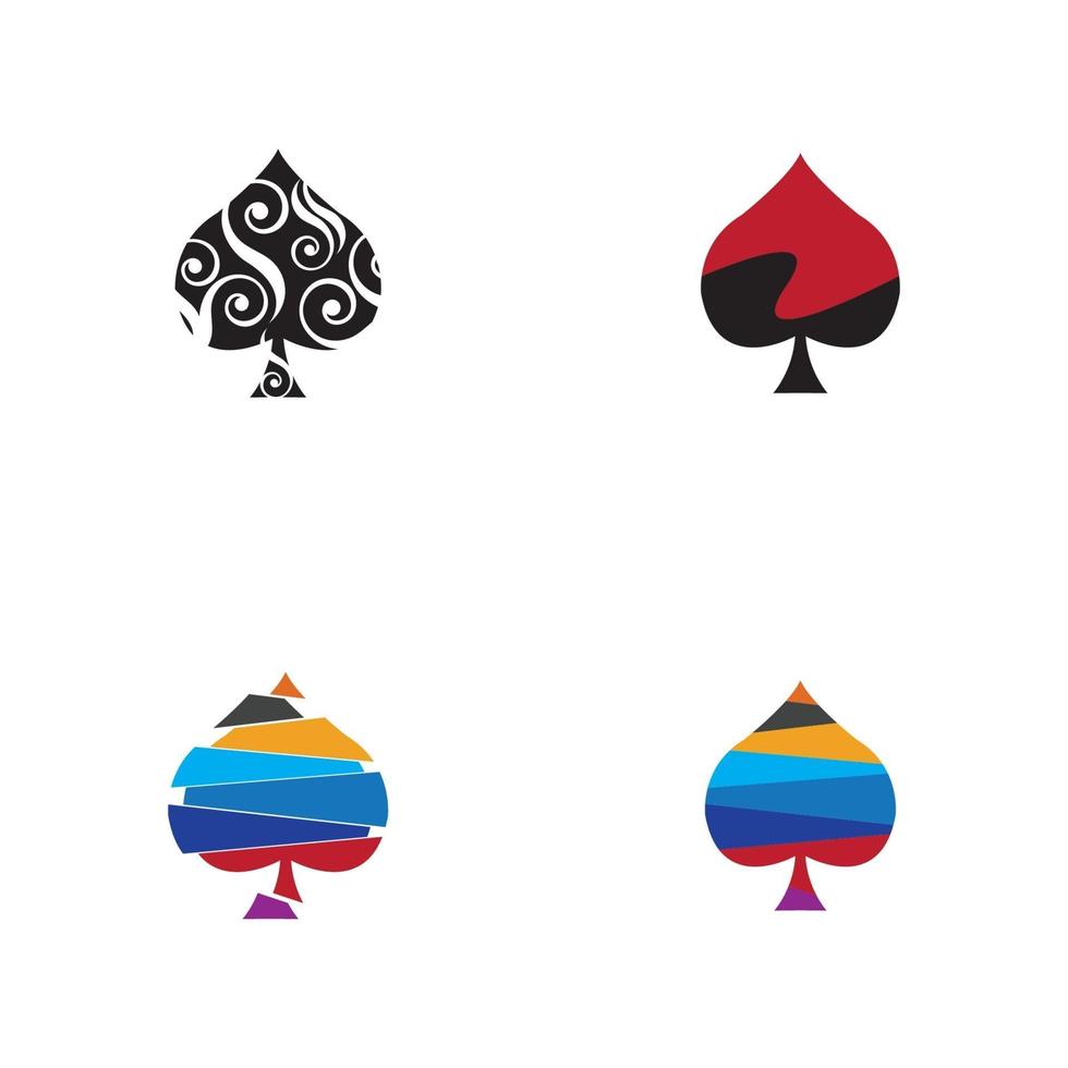 Ace of Spades icon logo design template vector