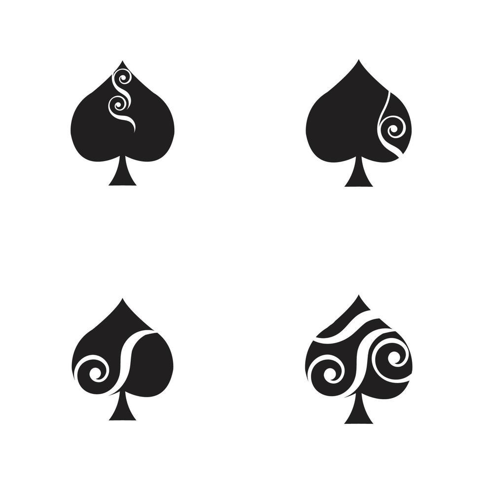 Ace of Spades icon logo design template vector