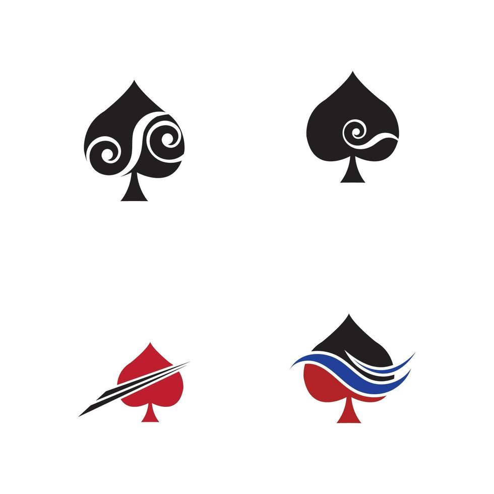 Ace of Spades icon logo design template vector