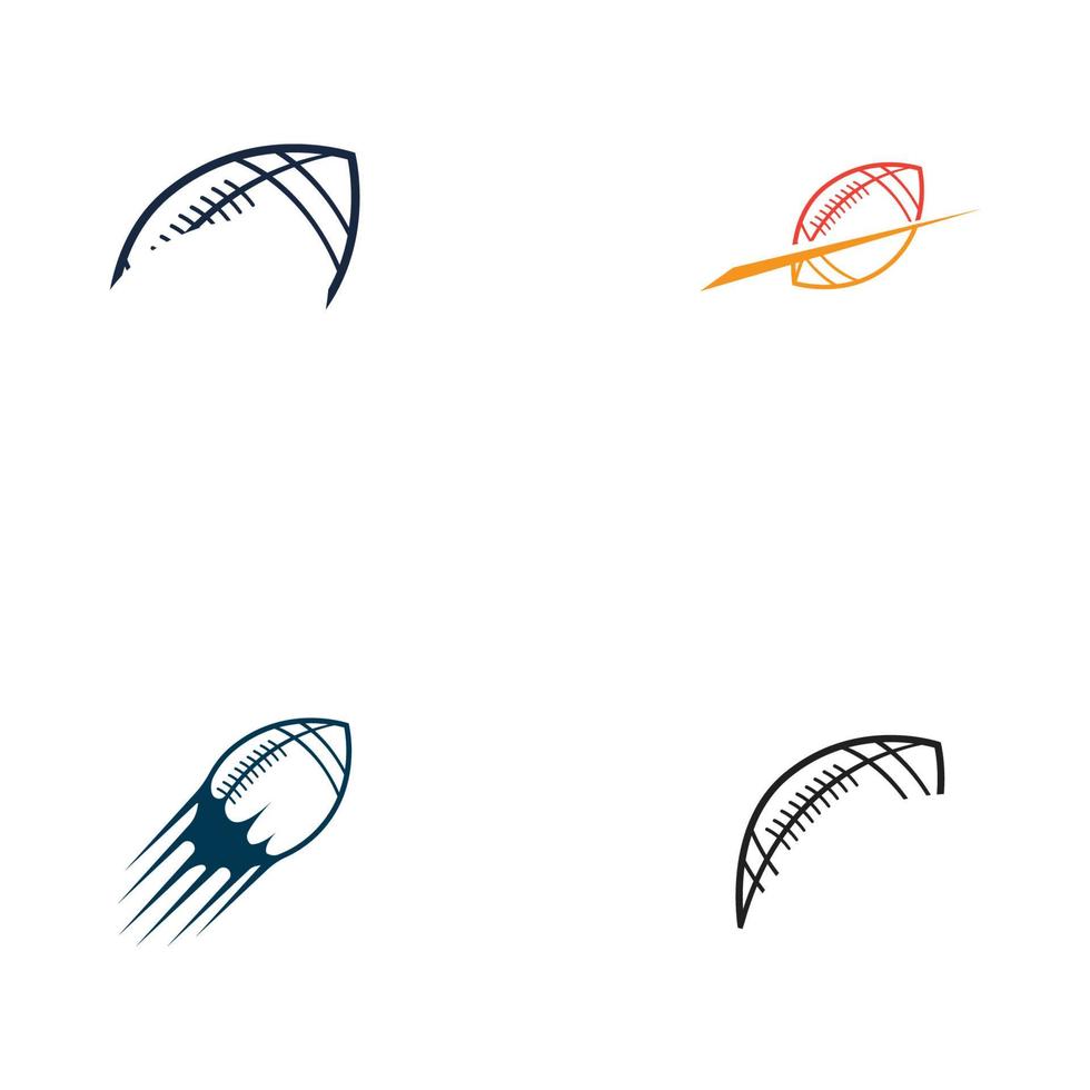 American sport football logo vector illustration design template
