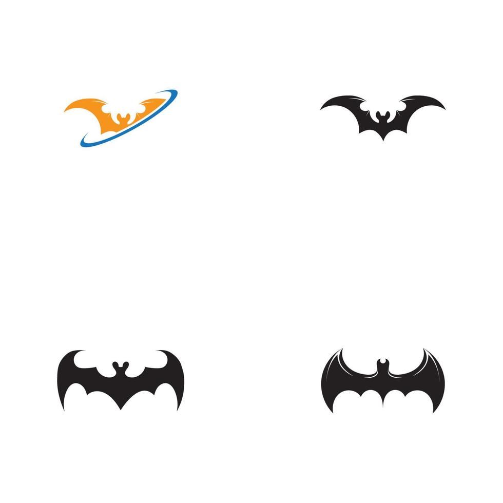bat vector icon logo template
