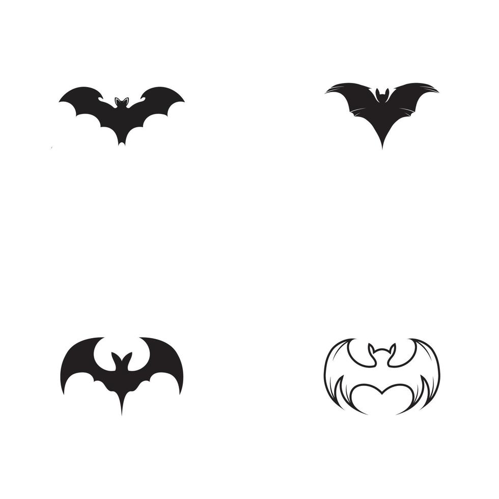 bat vector icon logo template
