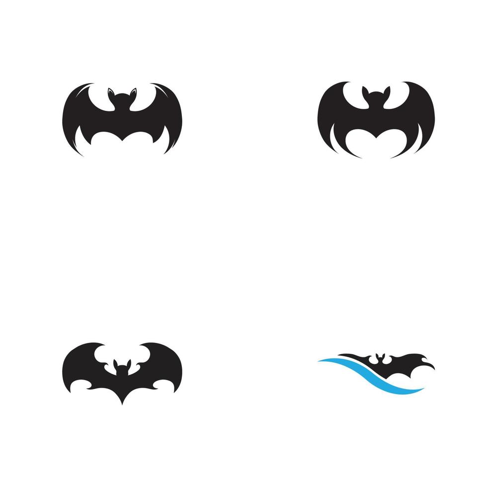 bat vector icon logo template