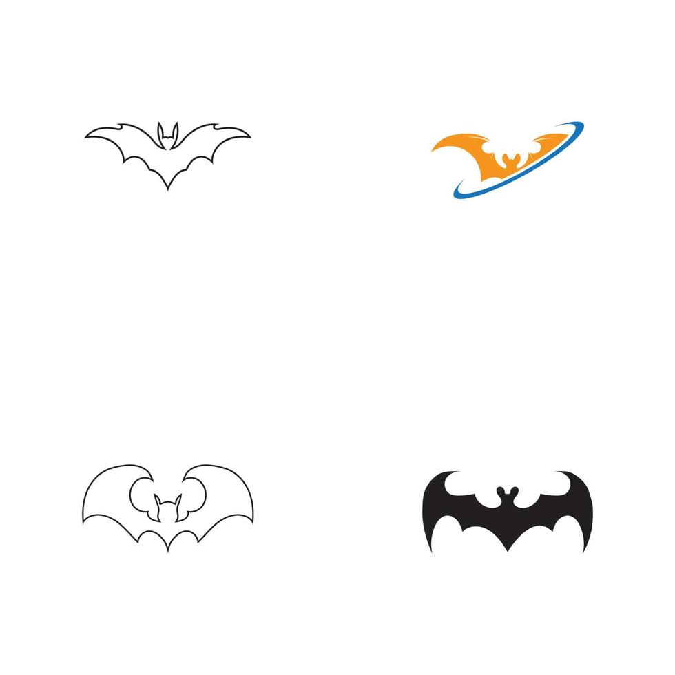 bat vector icon logo template