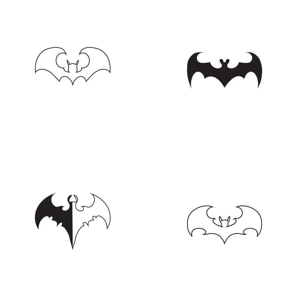 bat vector icon logo template