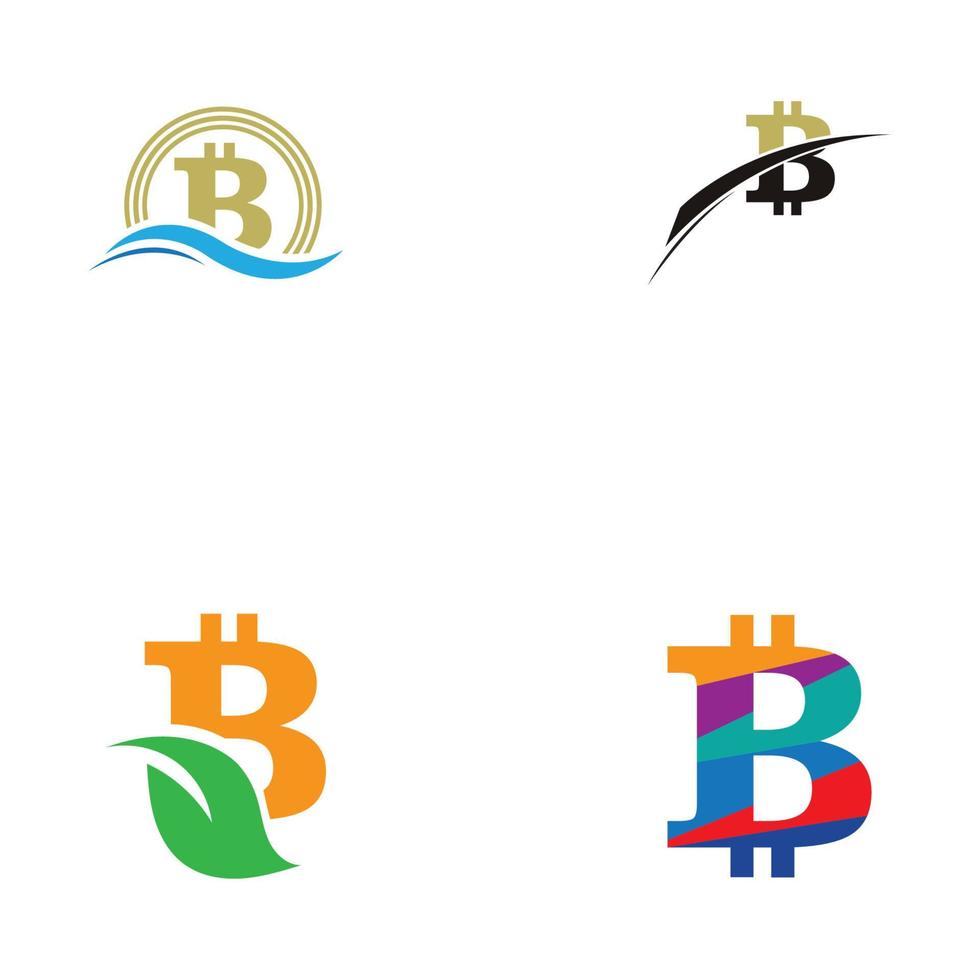 bitcoin logo illustration design template vector