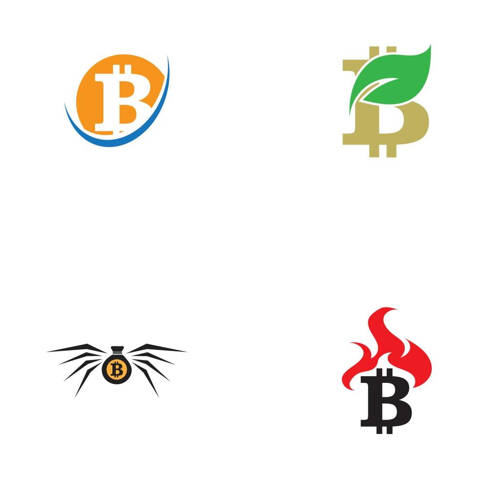 bitcoin logo illustration design template vector