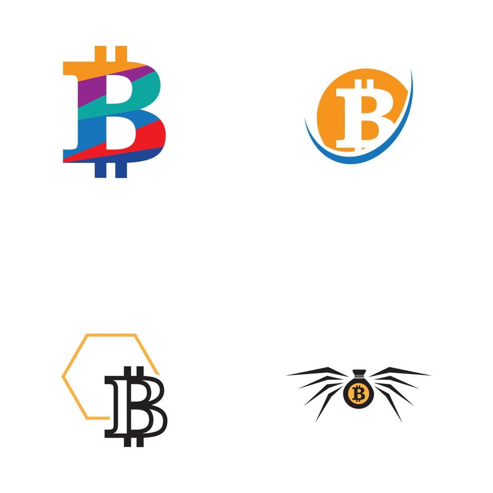 bitcoin logo illustration design template vector